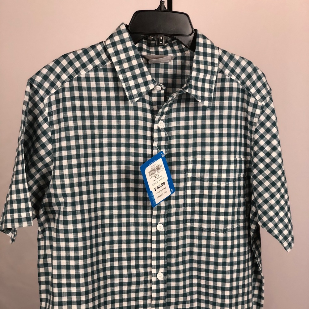 Columbia Mens Stevens VIllage Plaid Button Down S